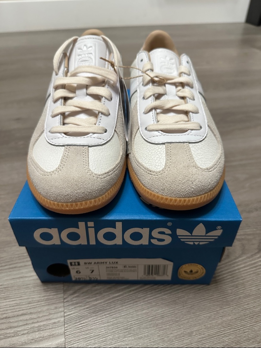 adidas BW Army Lux Sneakers in Cream & Gumsole